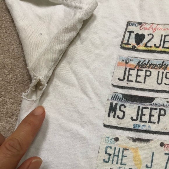 Vtg Jeep jamboree grunge Hanes '01 flaws stained - Picture 7 of 13